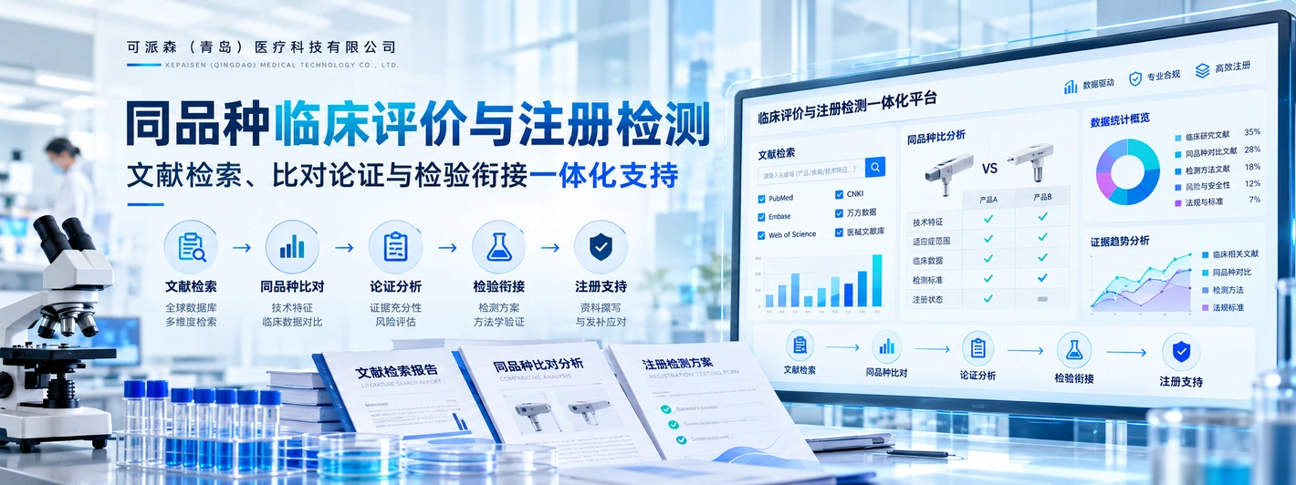同品种临床评价与注册检测：文献检索、比对论证与检验衔接一体化支持
